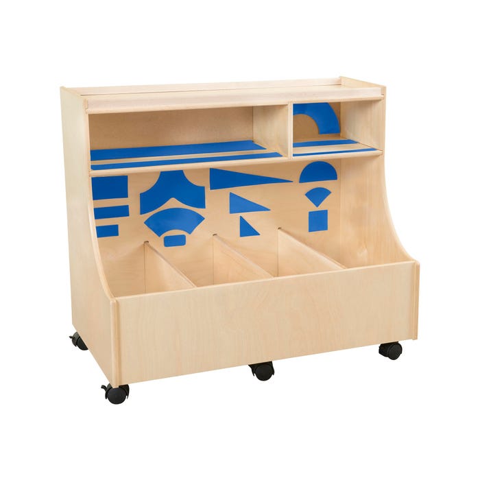 Childcraft Block Storage Unit with Blue Adhesives, 35-3/4 x 21-1/2 x 31 Inches
