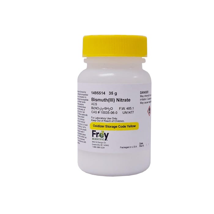 Frey Scientific Bismuth (III) Nitrate, ACS Reagent Grade, 35 Grams