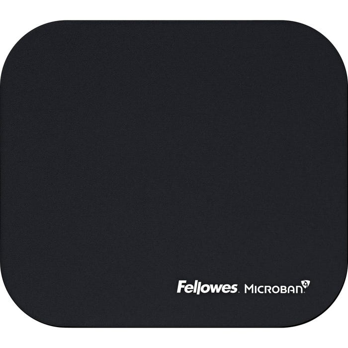 Fellowes Non-Skid Mouse Pad with Microban, 8 x 9 Inches, Black