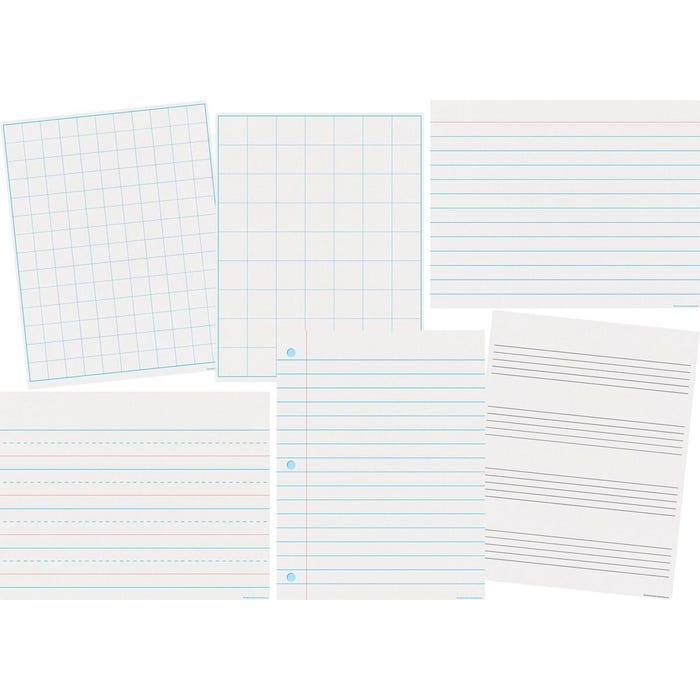 Teacher Created Resources Papers and Grids Write-On Wipe-Off Magnetic Charts, Set of 6