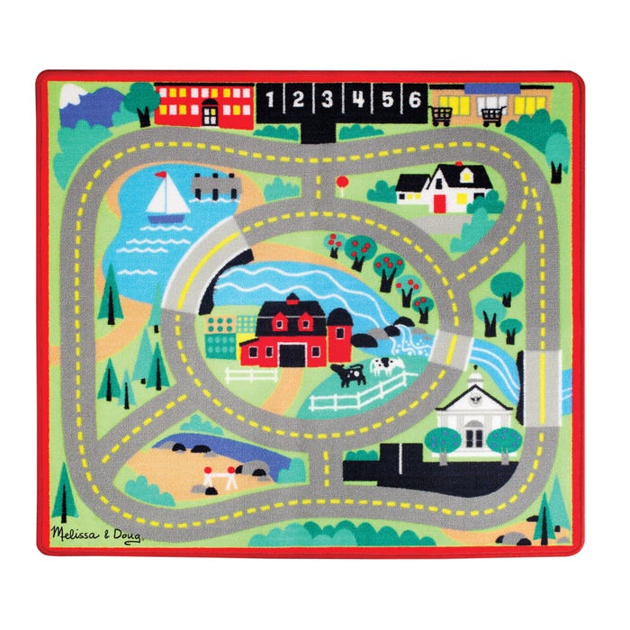 Melissa & Doug Round the Town Road Rug, 36 x 39 Inches