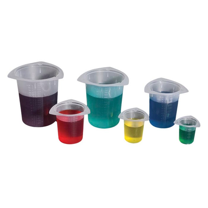 United Scientific Tri-Corner Beaker - 50 mL - Pack of 100