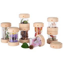 Image for Guidecraft Treasure Tubes, Clear, Assorted Sizes, Set of 8 from School Specialty