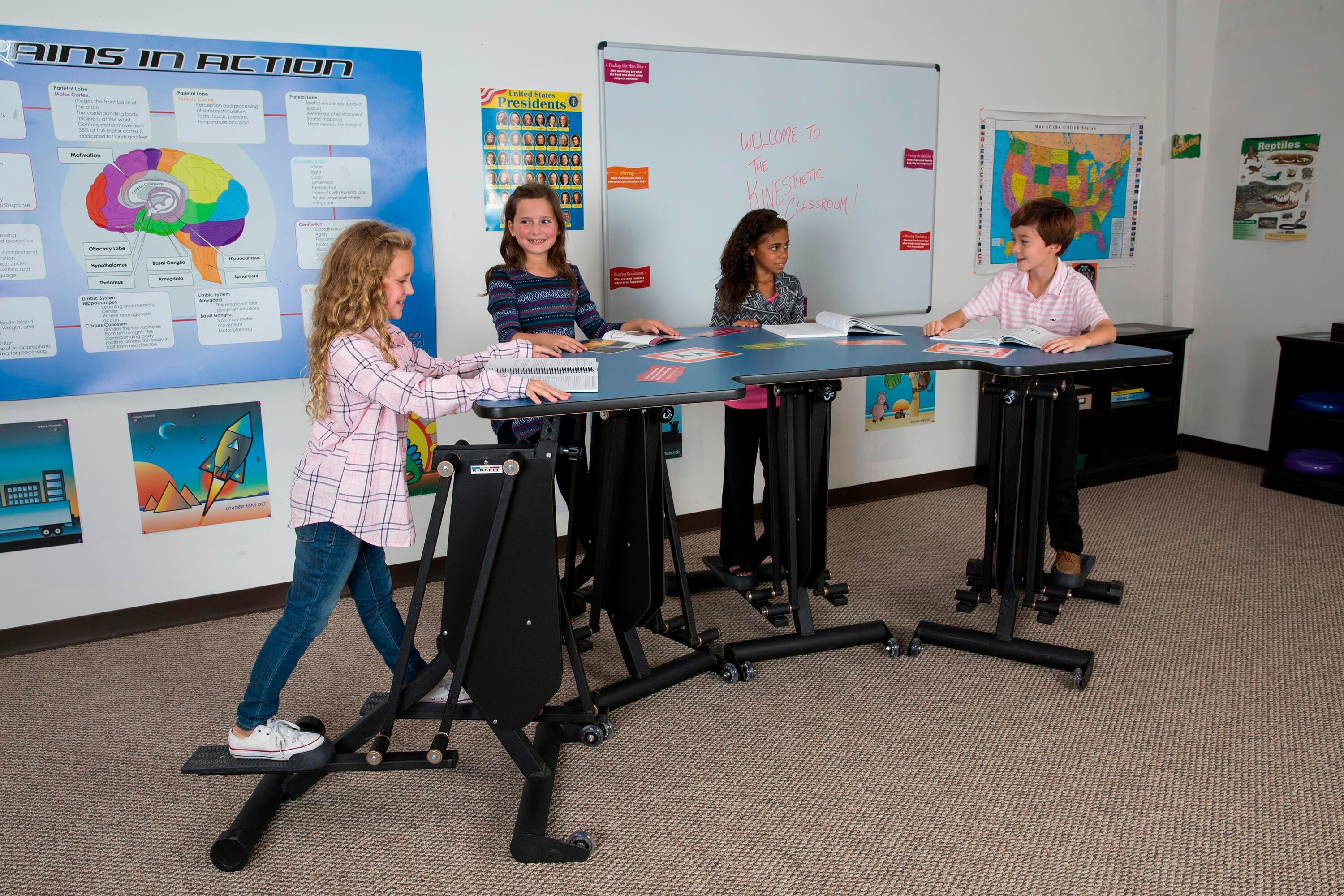 Image for KIDSFIT KC-54 Four Person Strider Desk from School Specialty