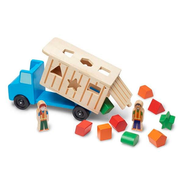 Melissa & Doug Shape-Sorting Dump Truck, 12 Pieces 1609199
