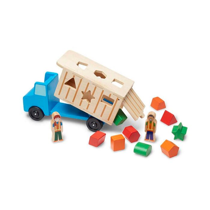 Melissa & Doug Shape-Sorting Dump Truck, 12 Pieces