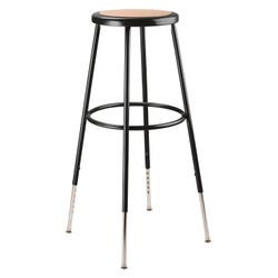 National Public Seating Height Adjustable Heavy Duty Steel Stool, 31-39 Inch Adjustable Height, Gray, Item Number 2104019