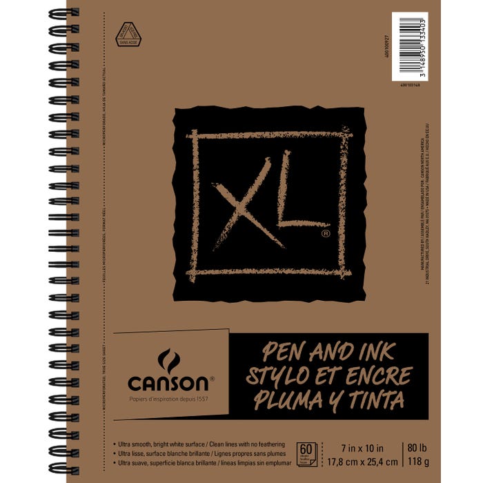 Canson XL Pen and Ink Pad, 7 x 10 Inches, 80 lb, 60 Sheets