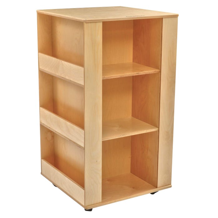 Childcraft Mobile Library Stand, 4-Sided, 23-1/2 x 23-1/2 x 43-1/4 Inches