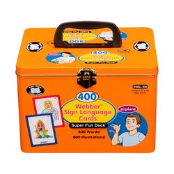 Super Duper Webber Sign Language Cards with Illustrations, Set of 400 2119648