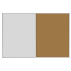Ghent Aluminum Framed Whiteboard Corkboard Combo, 6 x 4 Feet 2133397