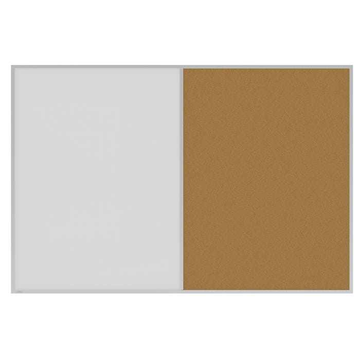 Ghent Aluminum Framed Whiteboard Corkboard Combo, 6 x 4 Feet