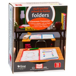 C-Line Classroom Connector Portfolio, Letter Size, Red, Pack of 15, Item Number 2100373