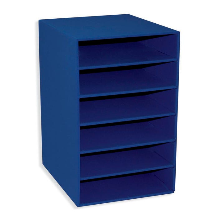 Classroom Keepers 6 Shelf Organizer, 17-3/4 x 12 x 13-1/2 Inches, Blue