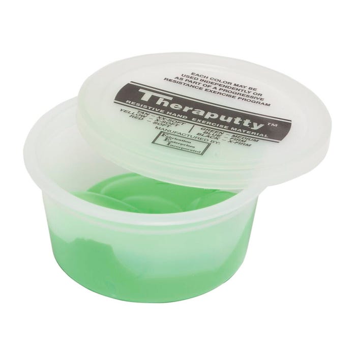 CanDo Antimicrobial Theraputty, Medium, 3 Ounce, Green