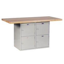 Montisa 2 Station Workbench with 4 Lockers 4000403