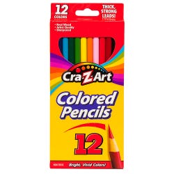 Cra-Z-Art Colored Pencils, Pre-Sharpened, Assorted Colors, Set of 12