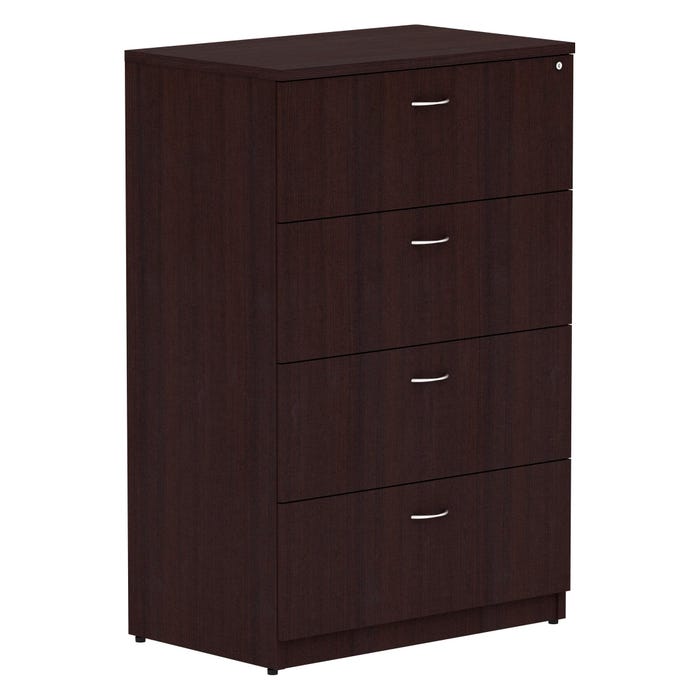 Lorell Lateral File, 4 Drawer, Espresso