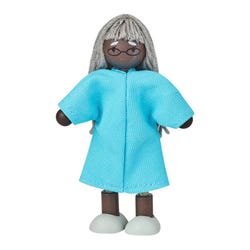 PlanToys Wood Doll Grandmother, Dark Skin Tone 2151148