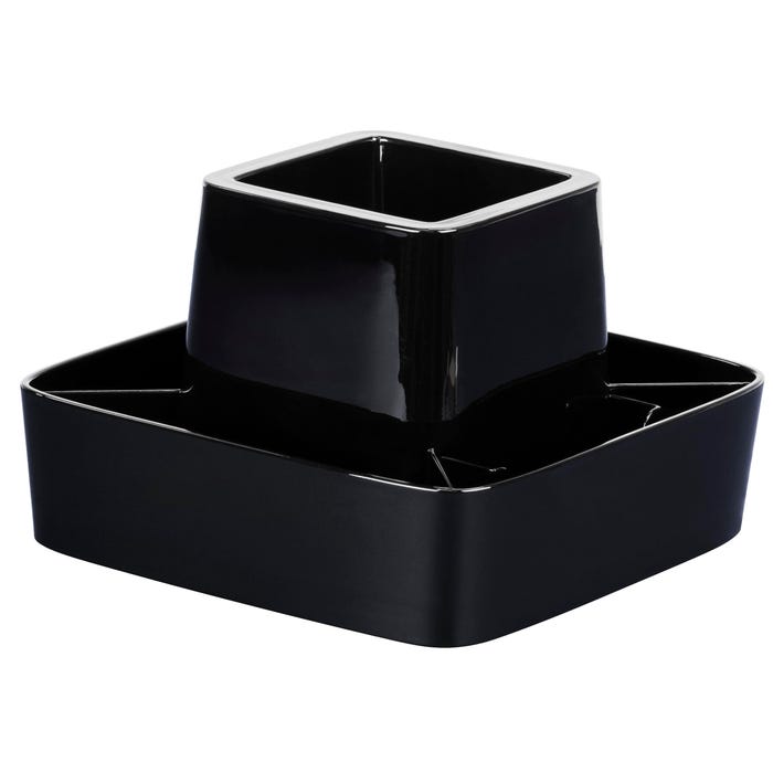 Storex Modern Gloss, Spinning Organizer, Black, Case of 4