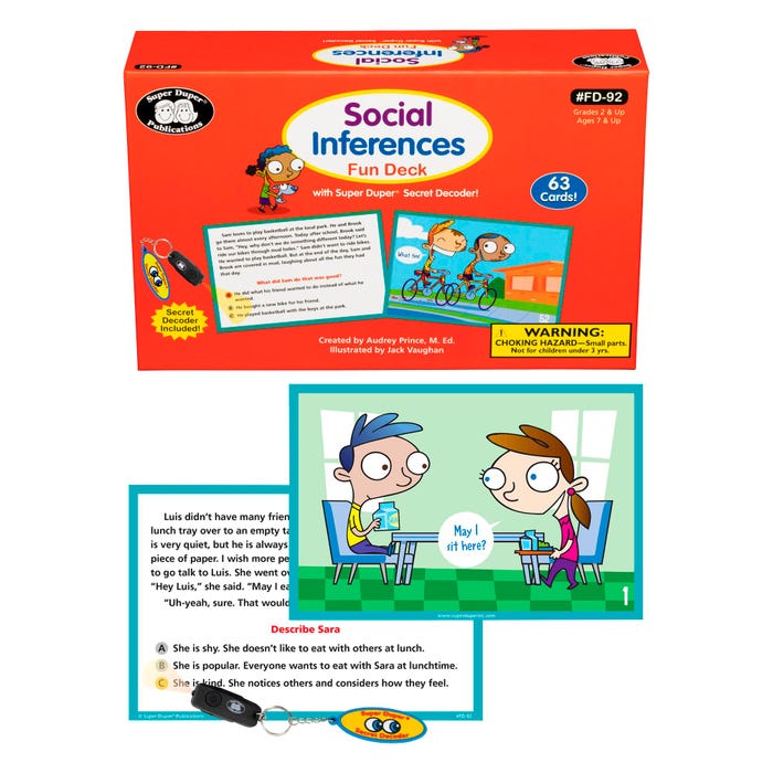 Super Duper Social Inferences Fun Deck with Secret Decoder