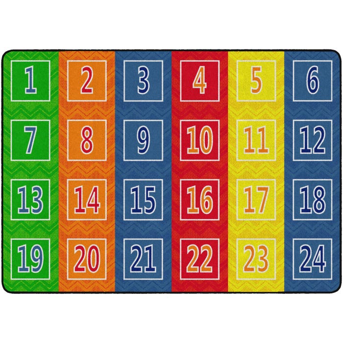 Flagship Carpets Number Chevrons Carpet, Rectangle