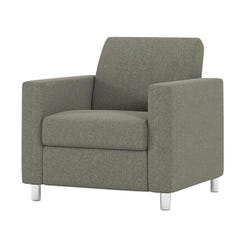 AIS NV Club Chair, Silver Metal Legs, 34 W x 32-1/2 D x 34 H in 4002590