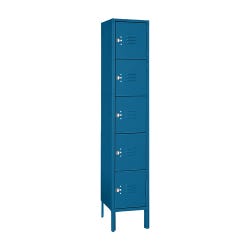 Lyon Five-Tier Steel Locker, 1 Wide