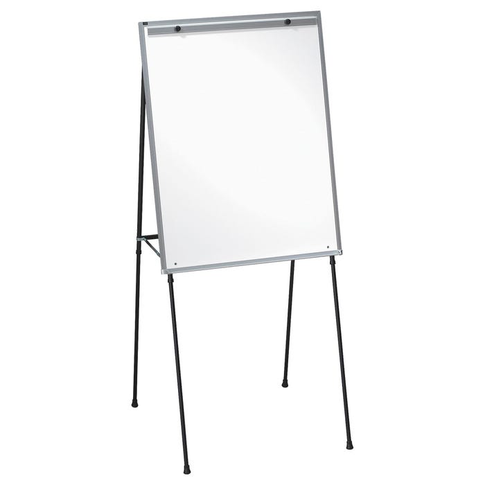 Lorell Adjustable Height Dry Erase Board Easel, Rubber, 40 to 70 x 28 Inches, Black