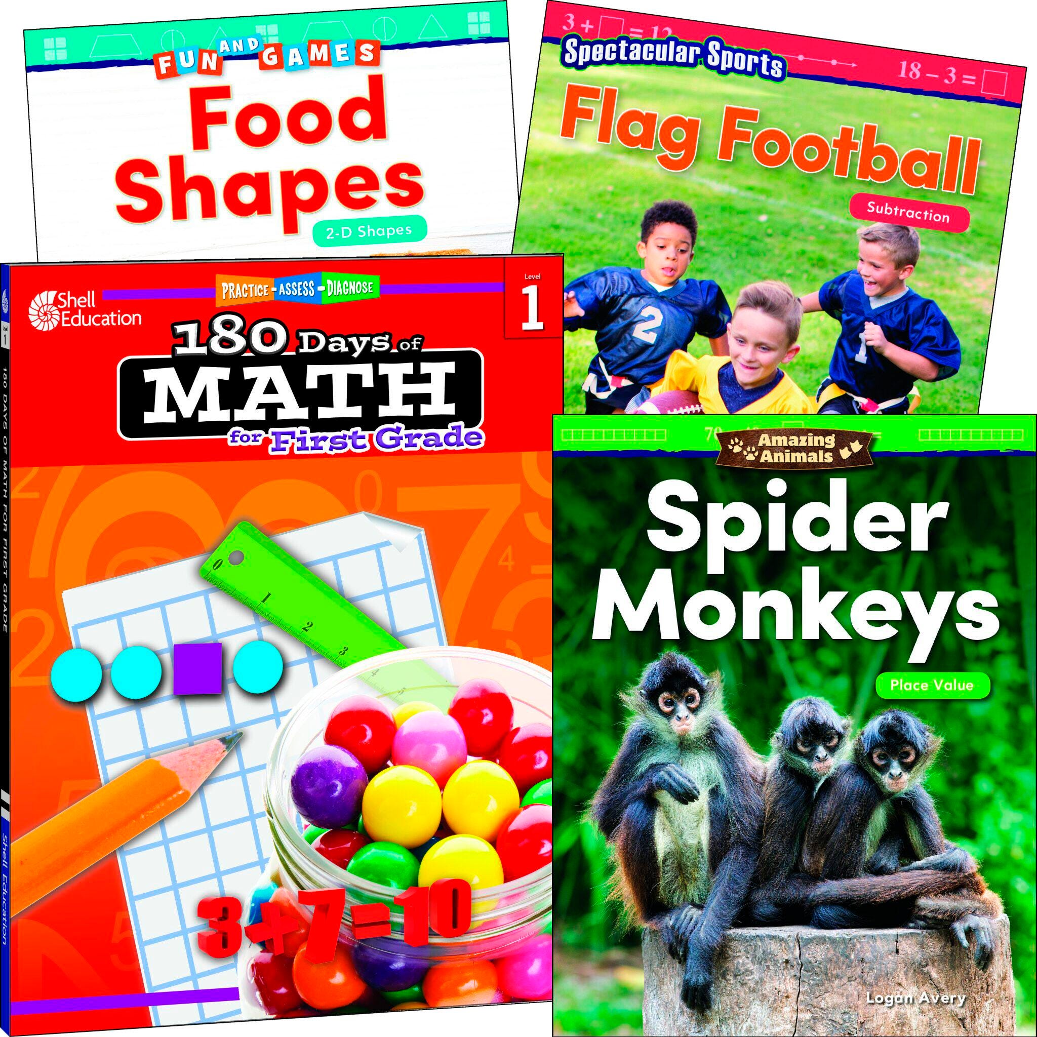 Teacher Created Materials Learn-at-Home Explore Math Bundle, Grade 1, Set of 4 2092218