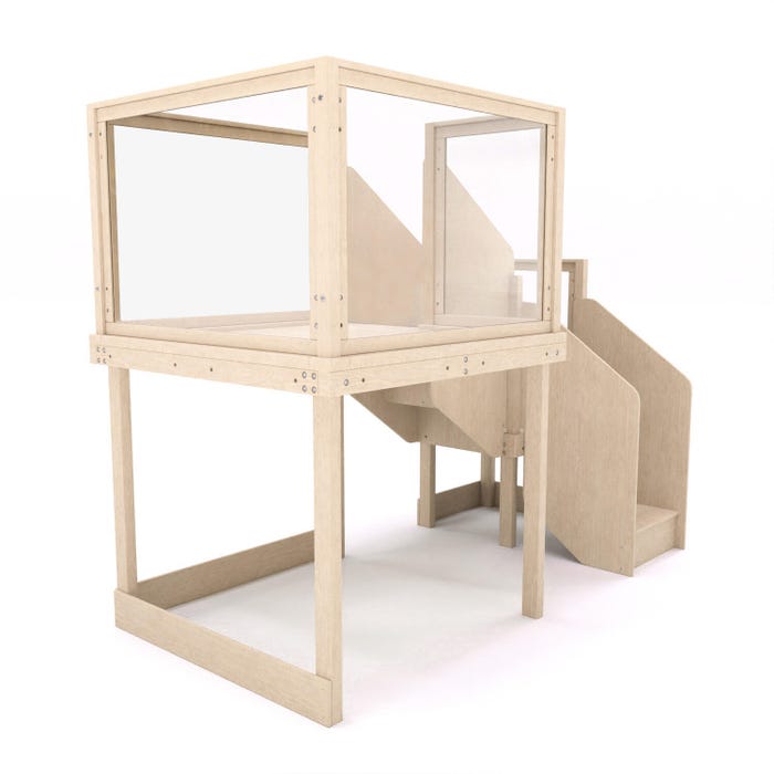 Childcraft Basic Play Loft with Clear Panels, 7 Feet 10-1/8 Inches x 4 Feet x 6 Feet 2 Inches