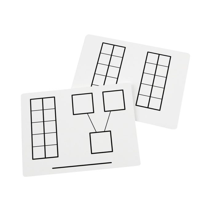 Didax Ten-Frame Mat, 9 L x 12 W in, Grades K - 2, Pack of 10