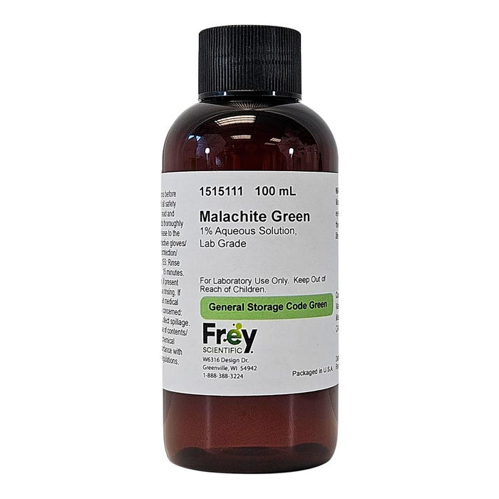 Frey Scientific Malachite, Green, Lab Grade, 100 mL