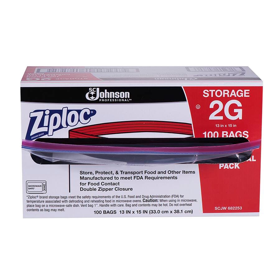 Ziploc 2-Gallon Storage Bag, Item Number 1595288