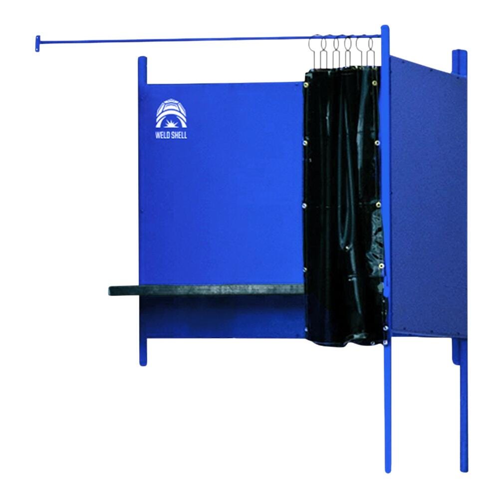 WeldShell Add-On Welding Booth Module, 5 x 5 Foot, IAP Powder-Coated Blue