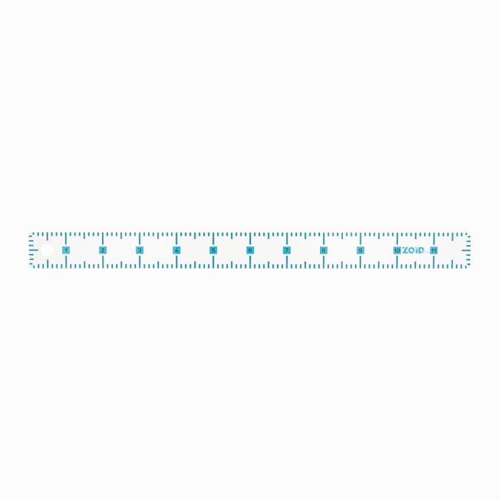 ZOID Reversible Acrylic Ruler, 1 x 12 Inches, Clear