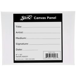 Sax Genuine Canvas Panel, 9 x 12 Inches, White 2105317