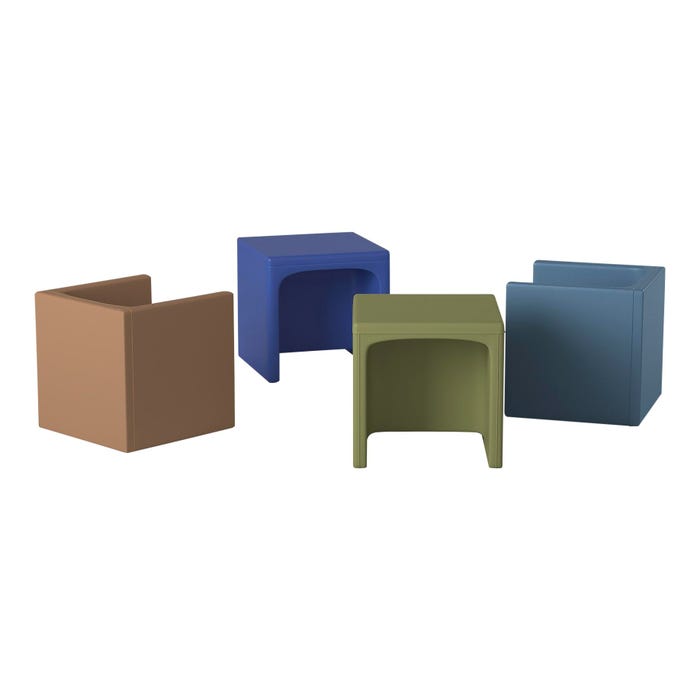 Children's Factory Cube Chair, Set of 4