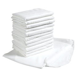 Children's Factory Washable Blanket, 100% Cotton, White, Pack of 12, for Use with All Cots 1427750