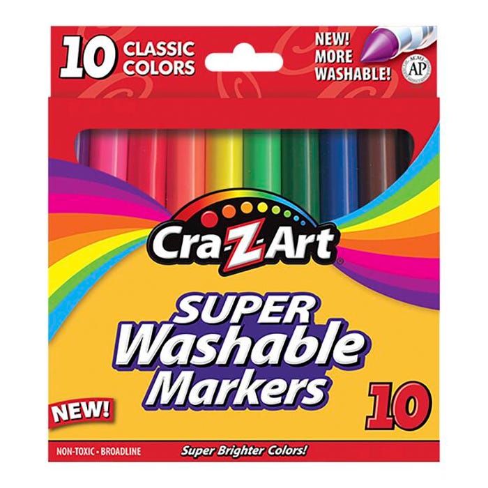 Cra-Z-Art Washable Broadline Markers, Set of 10