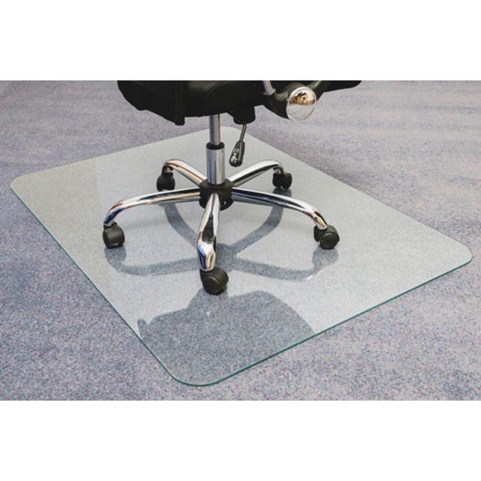 Floortex Cleartex Glacier Glass Chair Mat, 36 x 48 Inches, Clear