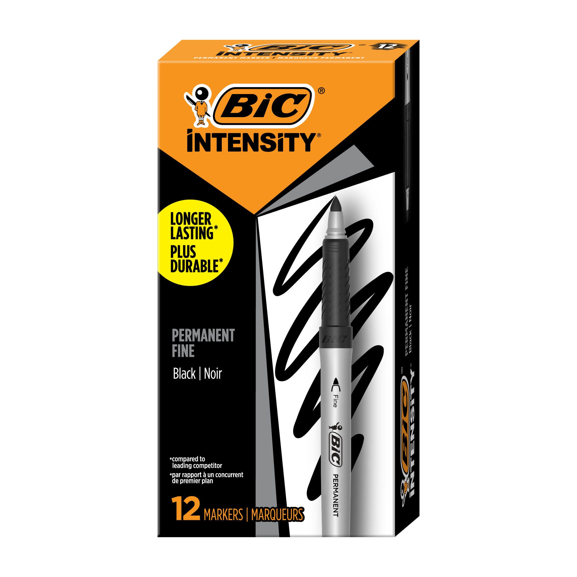 Image for BIC Intensity Permanent Marker, Fine Tip, Black, Pack of 12 from School Specialty