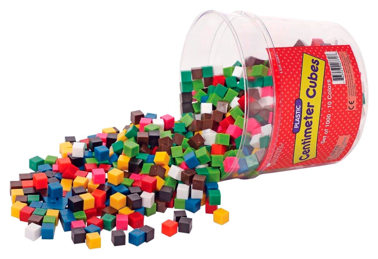 Learning Resources Centimeter Cubes, Assorted Colors, Set of 1000 084927