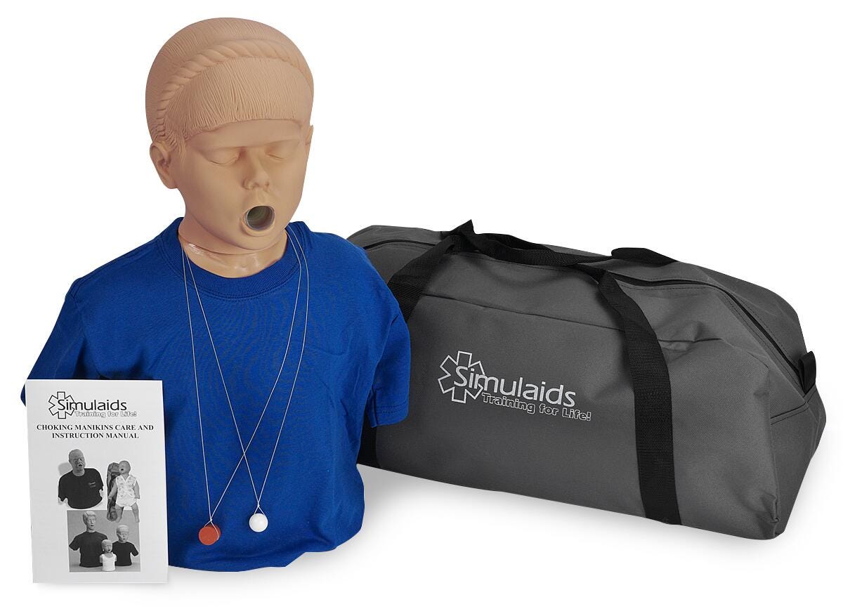 Simulaids Choking Manikin, Adolescent, Light Skin Tone