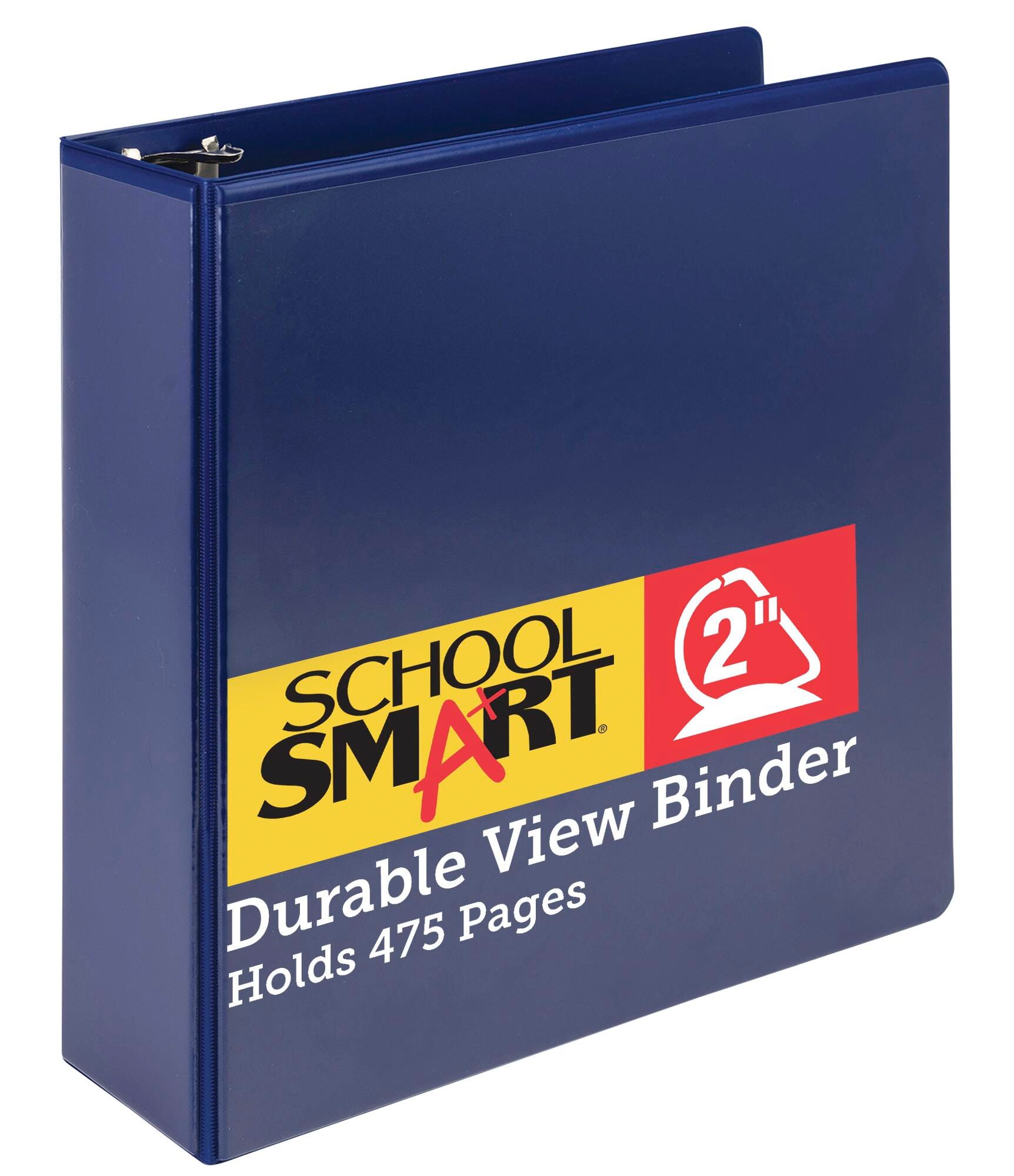 School Smart D Ring View Binder, Polypropylene, 2 Inches, Blue 2006481