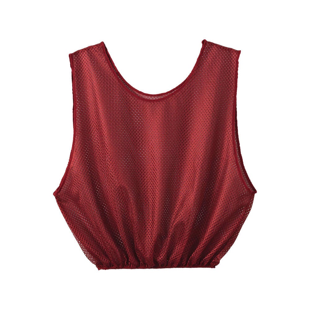 Image for Sportime Youth Mesh Scrimmage Vest, Maroon from School Specialty