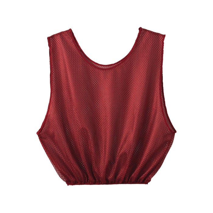 Sportime Adult Mesh Scrimmage Vest, Maroon