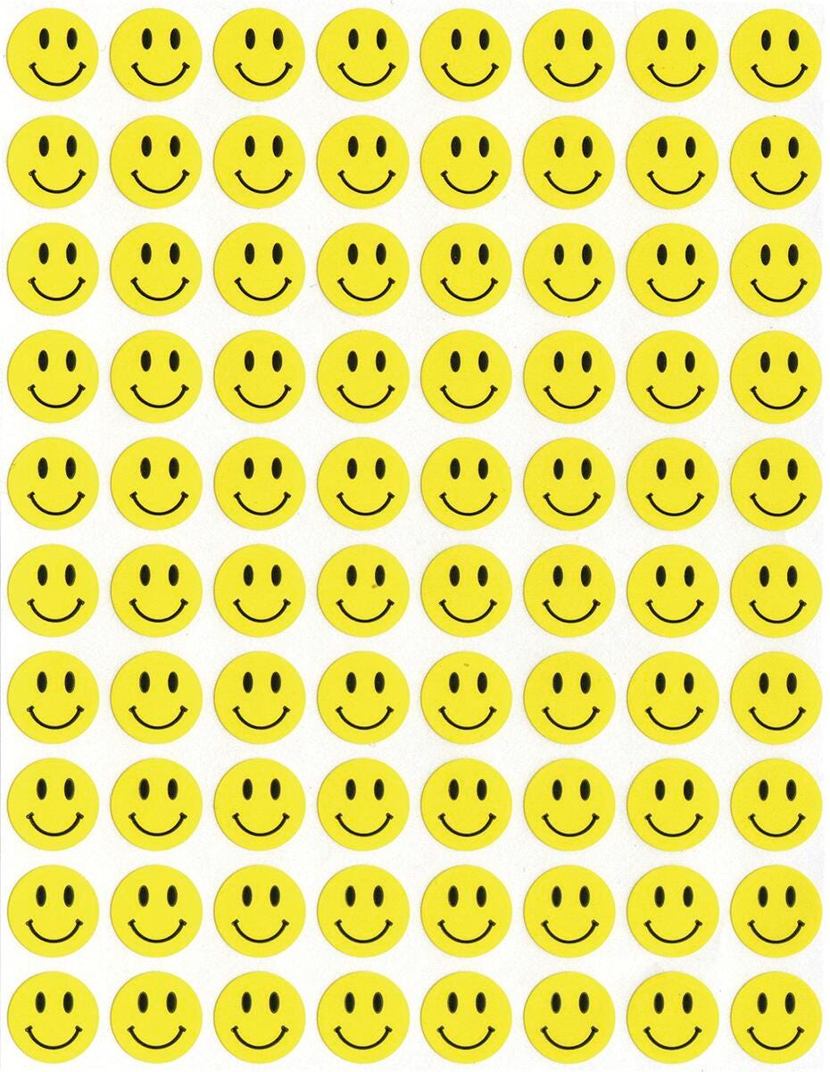 School Smart Smiley Face Mixed Emoji Stickers, 50 Sheets, Pack of 1780 1559559