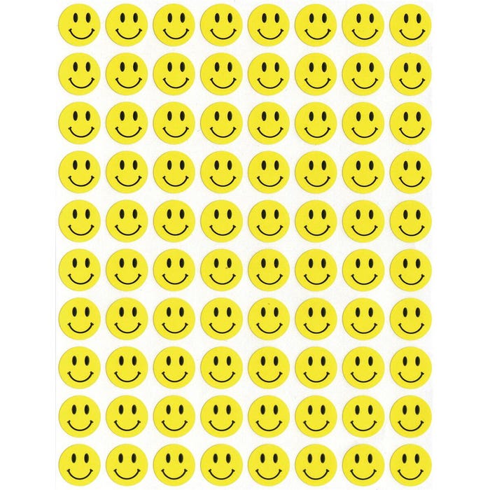 School Smart Smiley Face Mixed Emoji Stickers, 50 Sheets, Pack of 1780