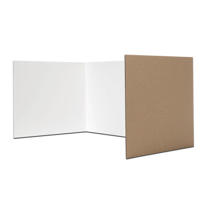Flipside Study Carrel, 12 x 48 Inches, White, Pack of 24